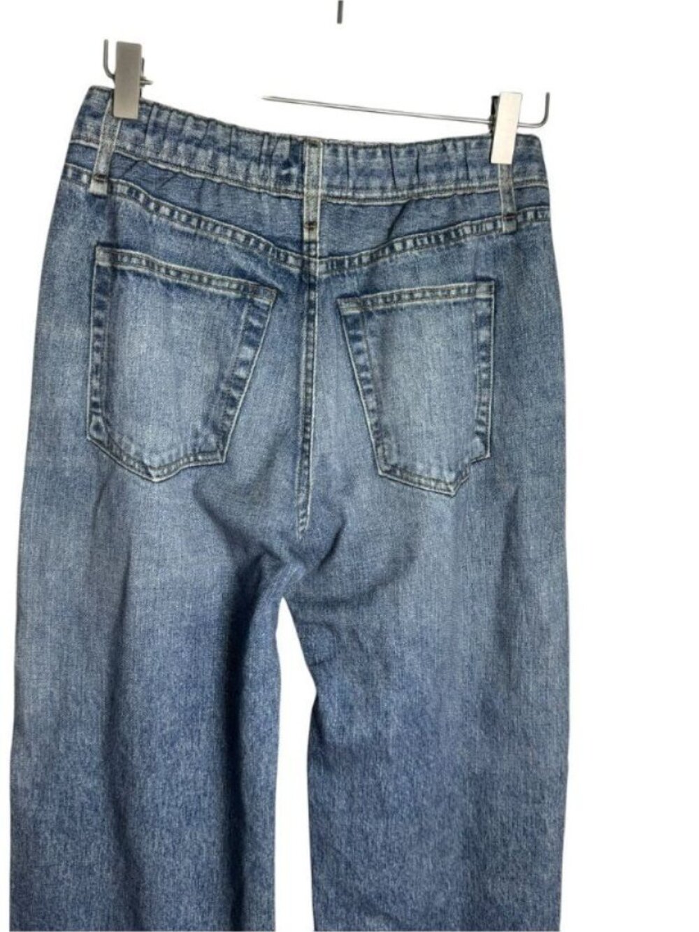 rag & bone Relaxed Wide-Leg Denim Sweatpants in Light Blue Wash - Picture 3 of 11